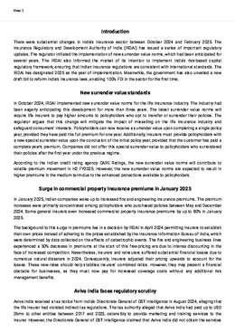 India Insurance H1 FY2025 Half-Annual Review - Page 1